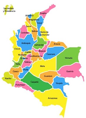 Mapa polÃ­tico de Colombia