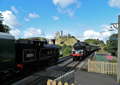 פאזל של Corfe Castle, Swanage Railway, Dorset, England