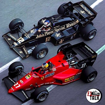 Mansel   Alboreto Montecarlo 1984 jigsaw puzzle