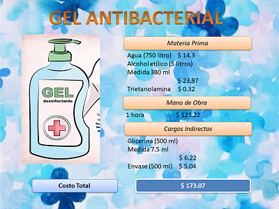 Costos del Gel Antibacterial