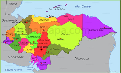 mapa de Honduras