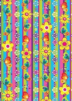 Flores, Mariposas y Rayas