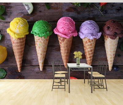 sorvetes coloridos