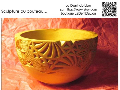 פאזל של Sculpture au couteau, La Dent du Lion sur Etsy