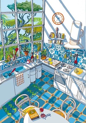Blue Kitchen jigsaw puzzle