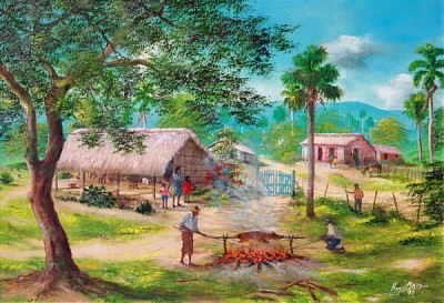 פאזל של 445. Paisaje Campesino Dominicano