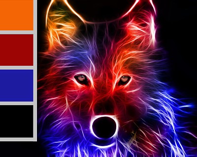 Lobo Com Paleta jigsaw puzzle