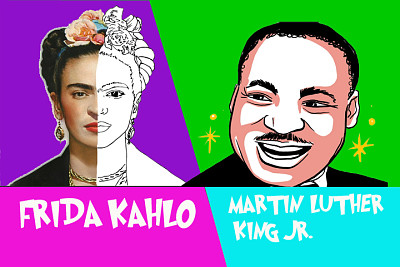 פאזל של Frida y Martin Luther King