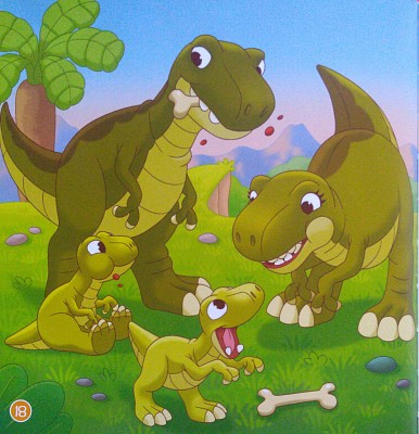 פאזל של la familia de dinosaurios