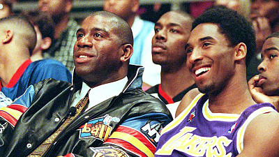 Magic Johnson and Kobe Bryant
