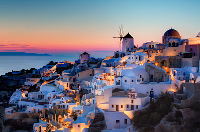 santorini night