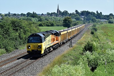 Class 70 at Kings Sutton, England jigsaw puzzle