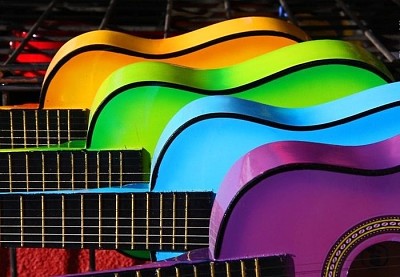 Rainbow guitars jigsaw puzzle