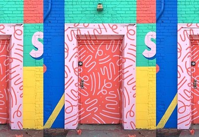 פאזל של Colorful door