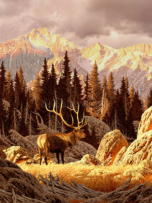 Elk Bull jigsaw puzzle