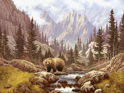 Grizzly Bear in the Rocky Mountains. jigsaw puzzle