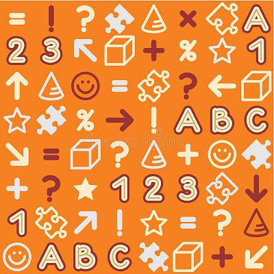 Seamless educational back to school pattern.