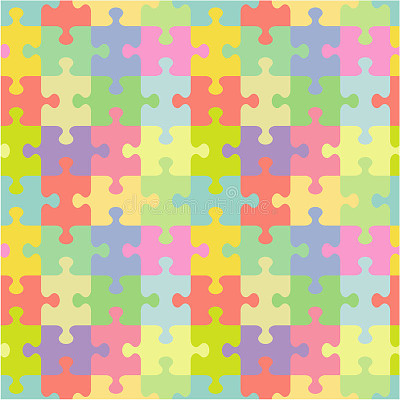 Seamless jigsaw puzzle pattern.