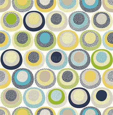 Seamless childish abstract colorful round circle d