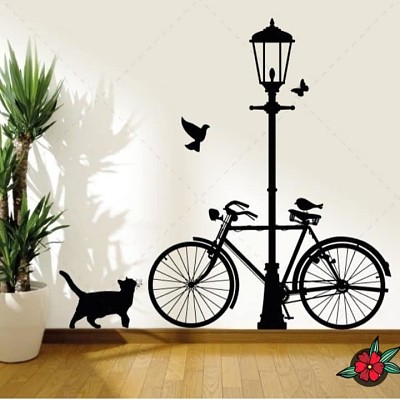 Bicicleta, Gato y Pajaritos