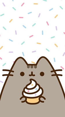 gato comiendo helado