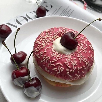cherry donut
