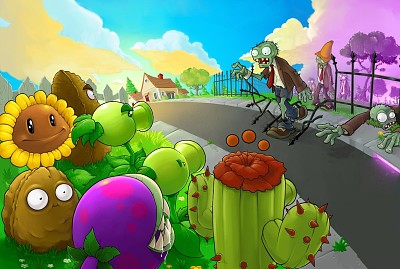 פאזל של plant vs zombies