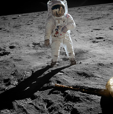 Buzz Aldrin on the Moon