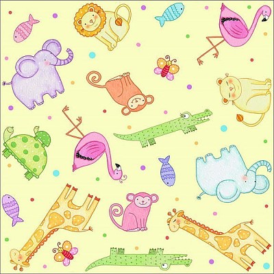 Animales Fondo Amarillo