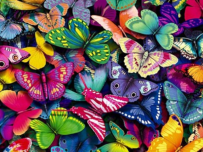 פאזל של Mariposas Multicolores