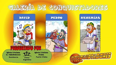 פאזל של GalerÃ­a de conquistadores: David, Pedro, NehemÃ­as