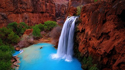 Desert waterfall