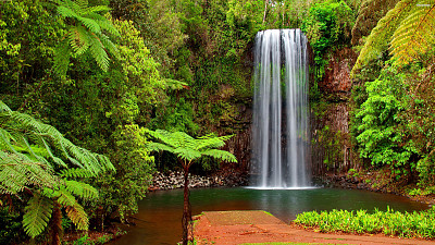 Little lagoon waterfall jigsaw puzzle