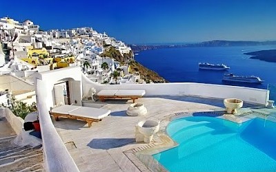 santorini sun jigsaw puzzle