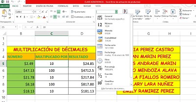 Formato de nÃºmero en excel jigsaw puzzle