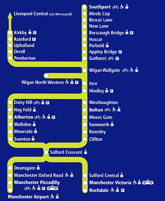 פאזל של northern rail train map
