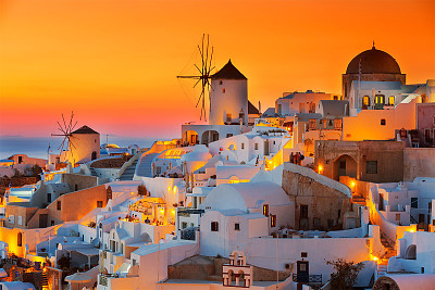 sunset santorini