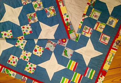 Star   Nine-Patch Baby Quilt