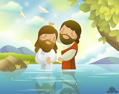 JoÃ£o Batista batiza Jesus