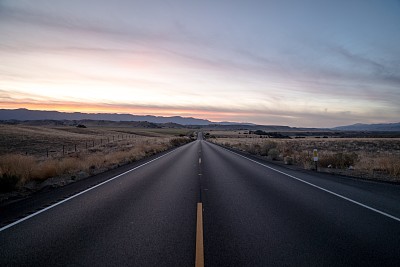 Sunset over the hills of Central California