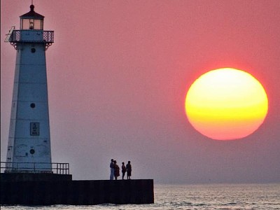 Sunset at Lake Ontario jigsaw puzzle