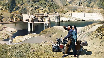 Hoover Dam impresses a young Swiss couple making t