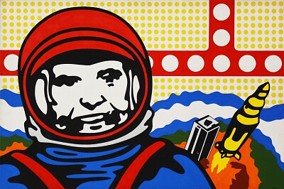 Foto de uma pintura de Claudio Tozzi, Astronauta