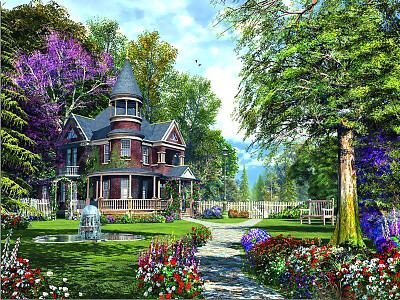 Casa con jardin jigsaw puzzle