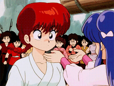 shampoo besa a ranma en la mejilla