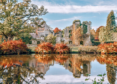 פאזל של Scotney castle Ã  l 'automne