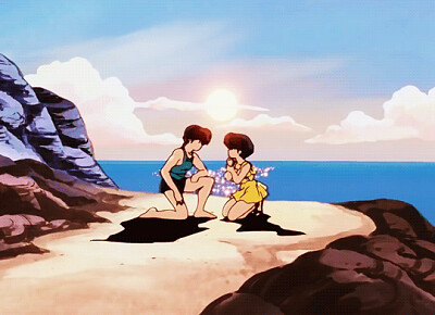 akane y ranma en una atardecer ranma 1/2
