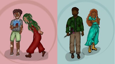 Flora, Guga, Augusto e Luiza