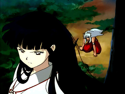 inuyasha y kikyo descubren la presencia de kagura