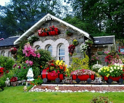 Casa con jardin